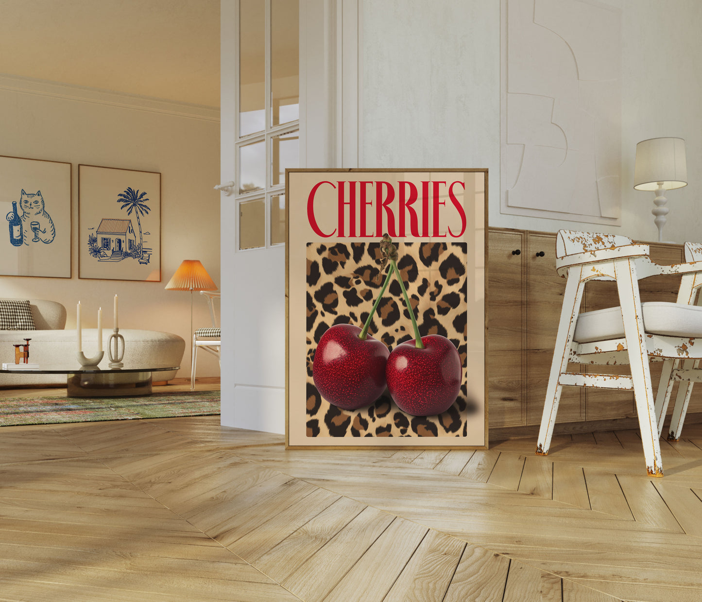 Luxurious Red Cherries Poster