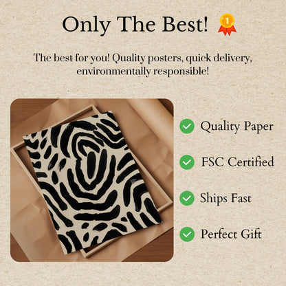 Zebra Stripes Abstract Poster