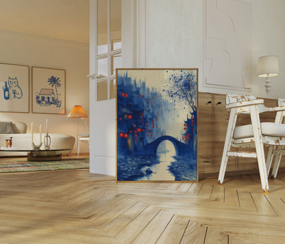 Lantern City Night Poster