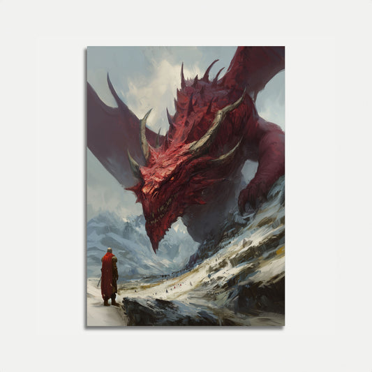 Red Dragon Mountain Guardian Poster