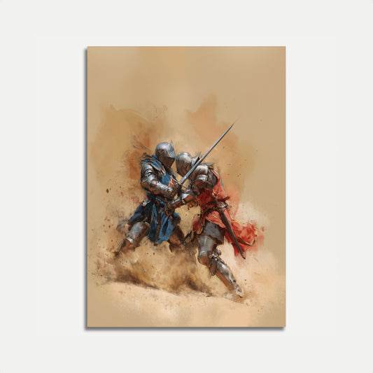 Medieval Knights Battle Poster