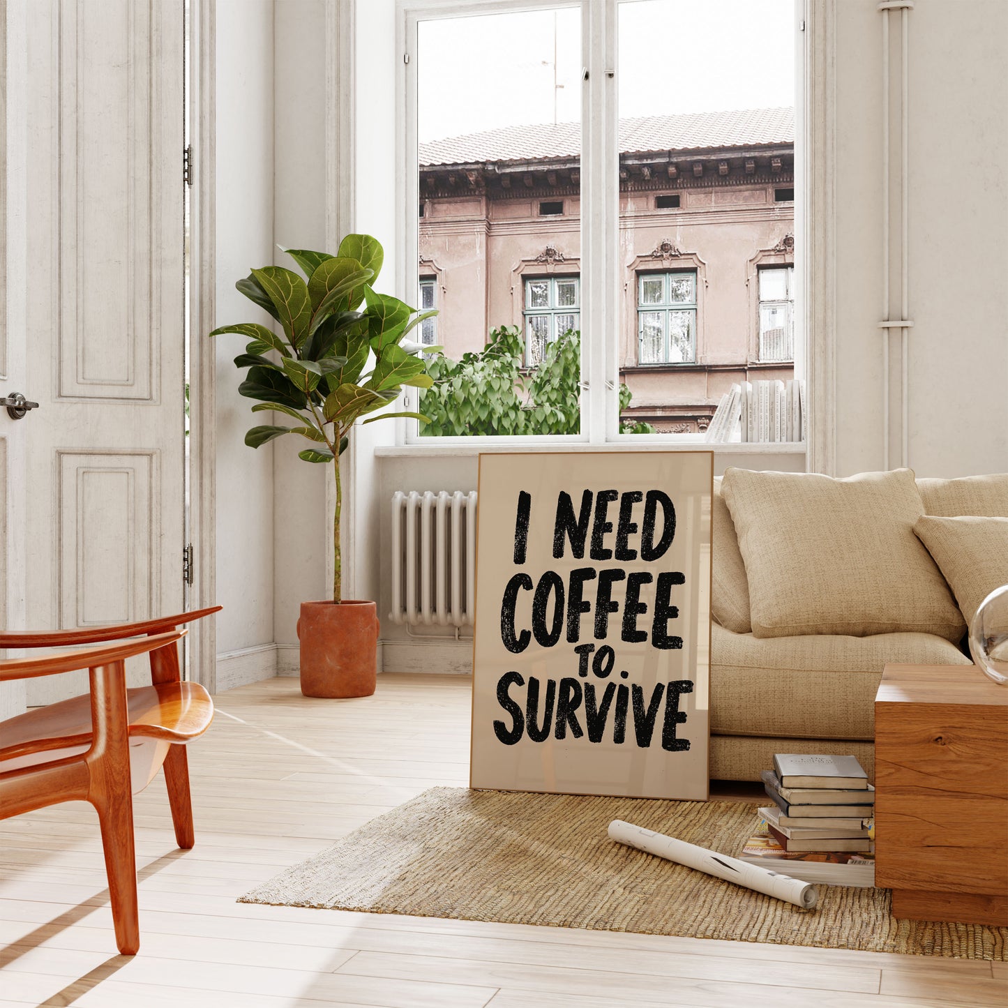 I Need Coffee to Survive Poster