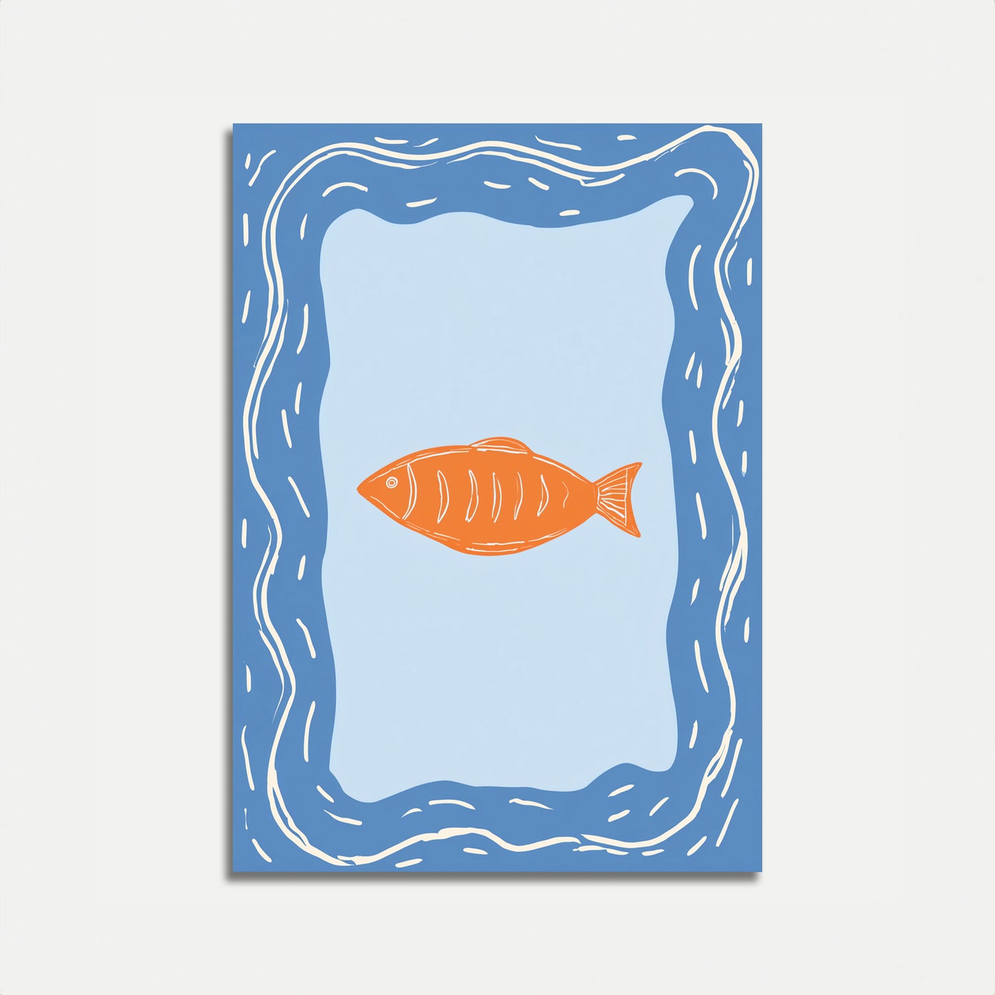 Affiche de poissons oranges nageant