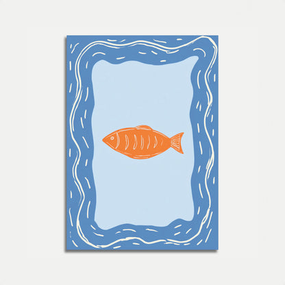 Affiche de poissons oranges nageant