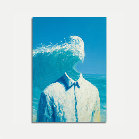 Ocean Mind Wave Surreal Poster