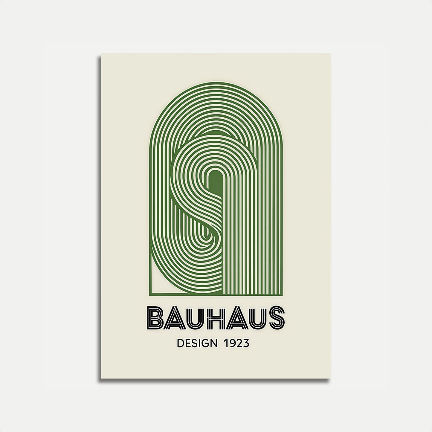 Bauhaus Green Abstract Design Poster