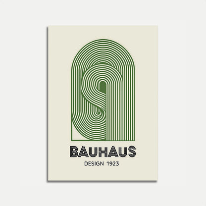 Bauhaus Green Abstract Design Poster