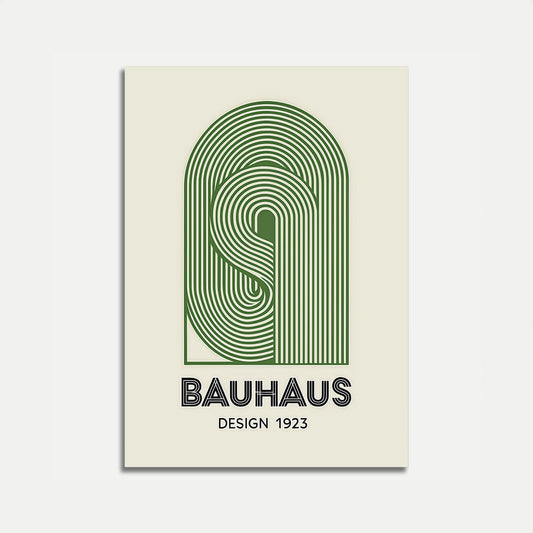 Bauhaus Green Abstract Design Poster