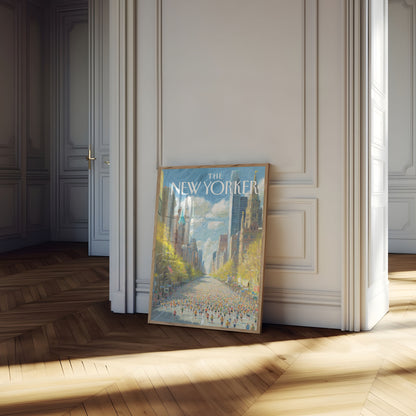 New York Marathon Cityscape Poster