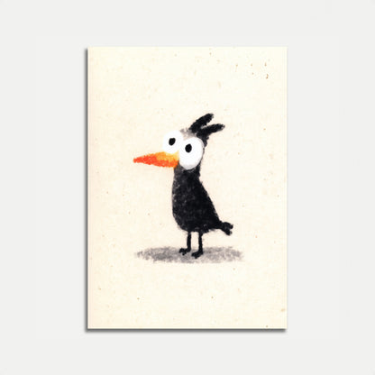 Quirky Cartoon Bird Poster