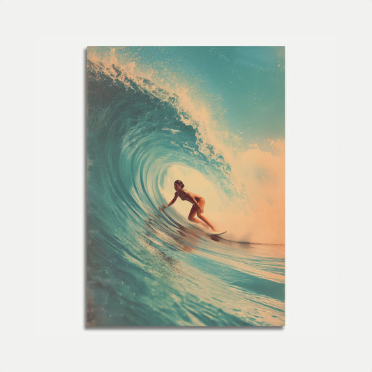 Sunset Wave Rider Poster