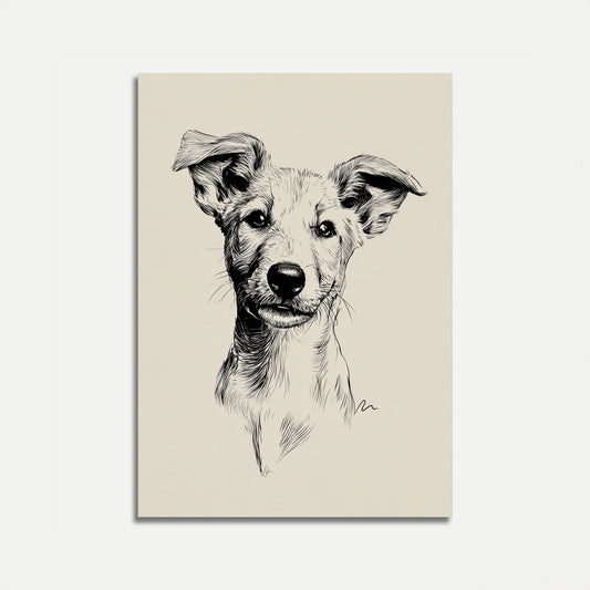 Adorable Puppy Sketch Poster