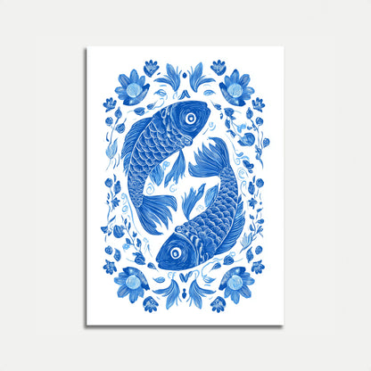 Poster d'Harmonie de Carpe Koi Bleue