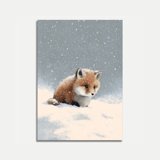 Poster della Volpe nella Neve Invernale