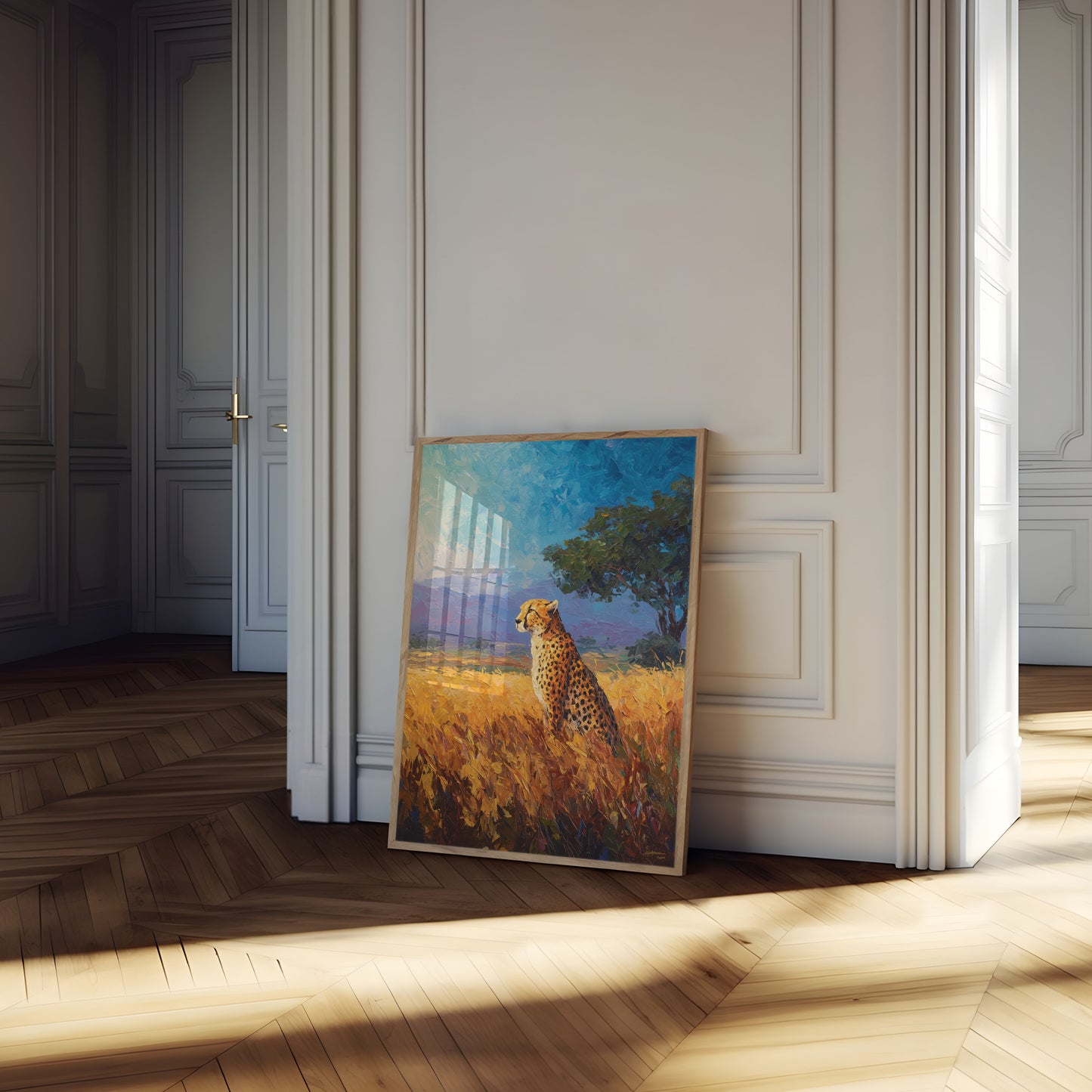 Golden Savanna Cheetah Poster