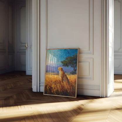 Golden Savanna Cheetah Poster