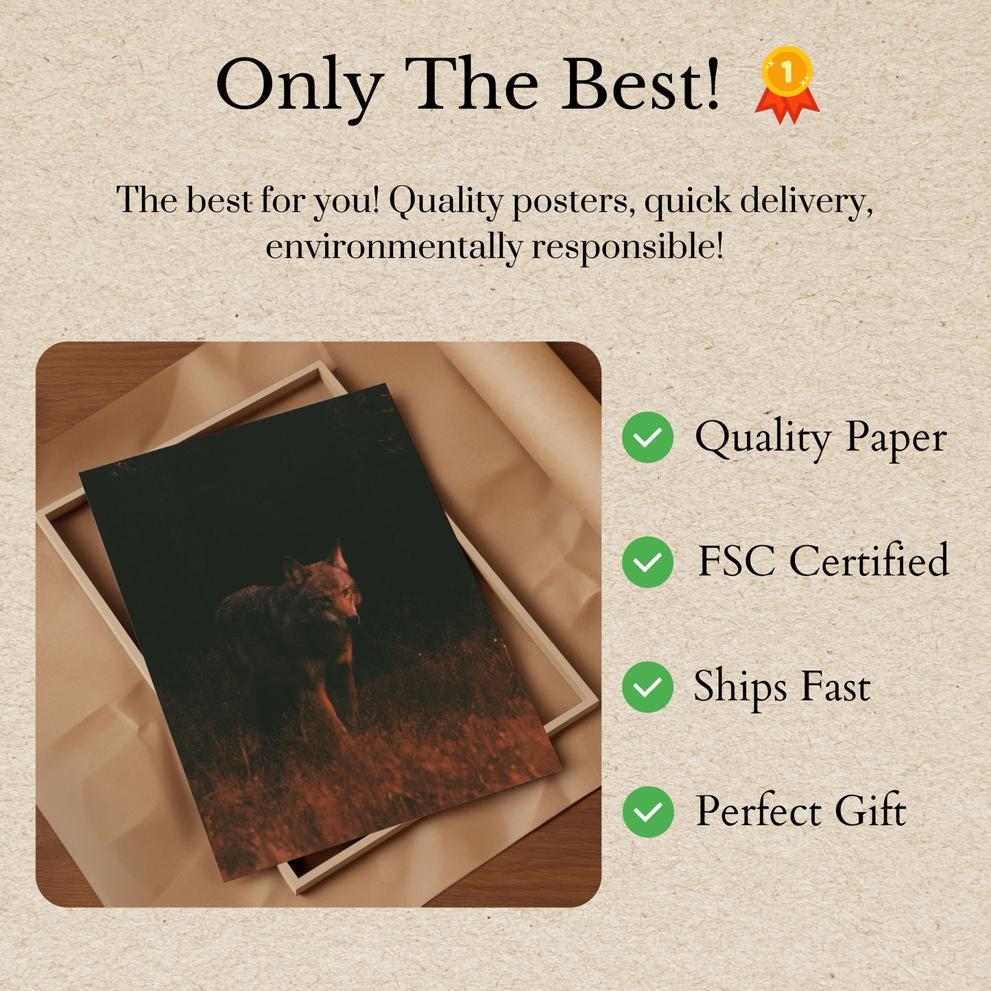 Poster: Volpe Selvatica nella Luce Dorata
