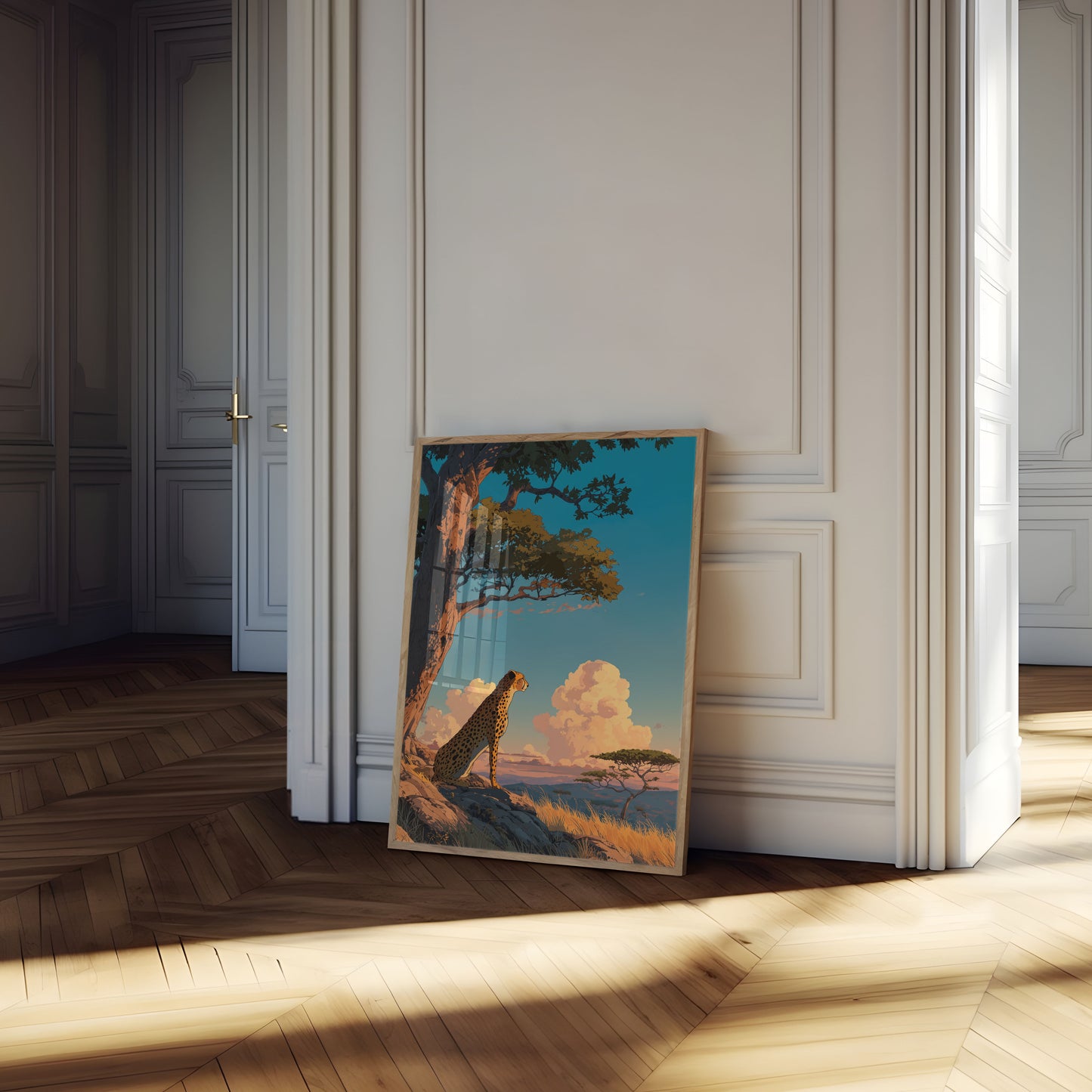 Savanna Sunset Cheetah Poster