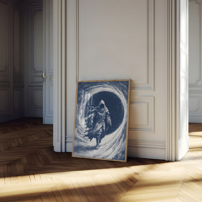 Póster del Astronauta Místico en el Espacio