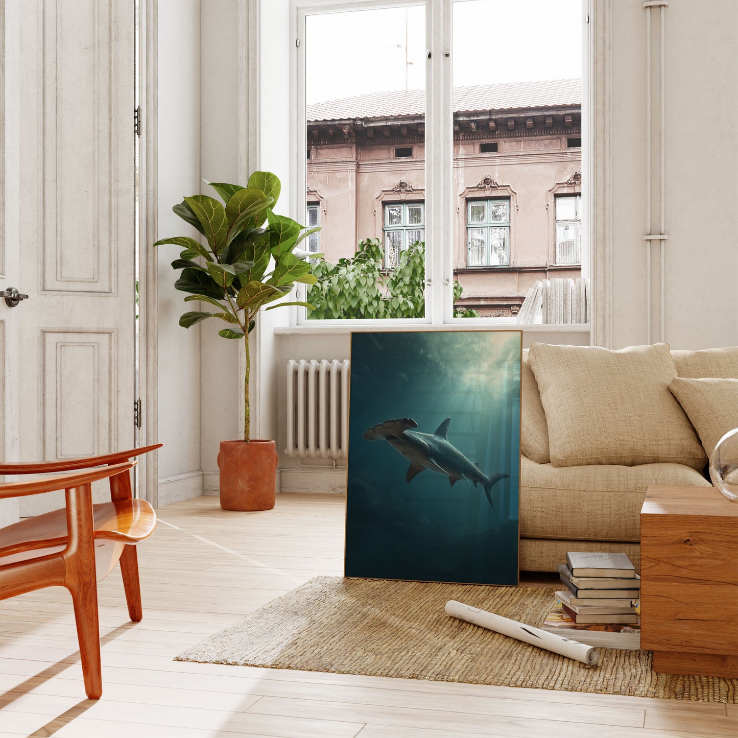 Great Hammerhead Shark Ocean Poster