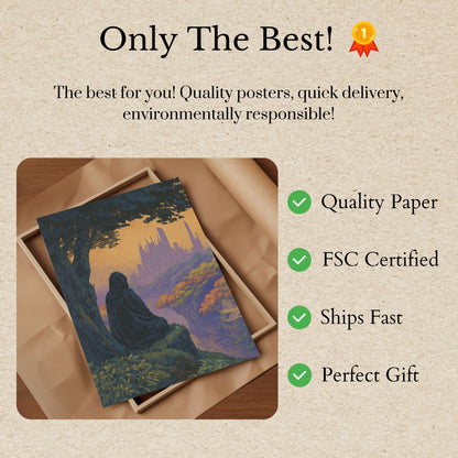 Contemplation de l'affiche de la ville future