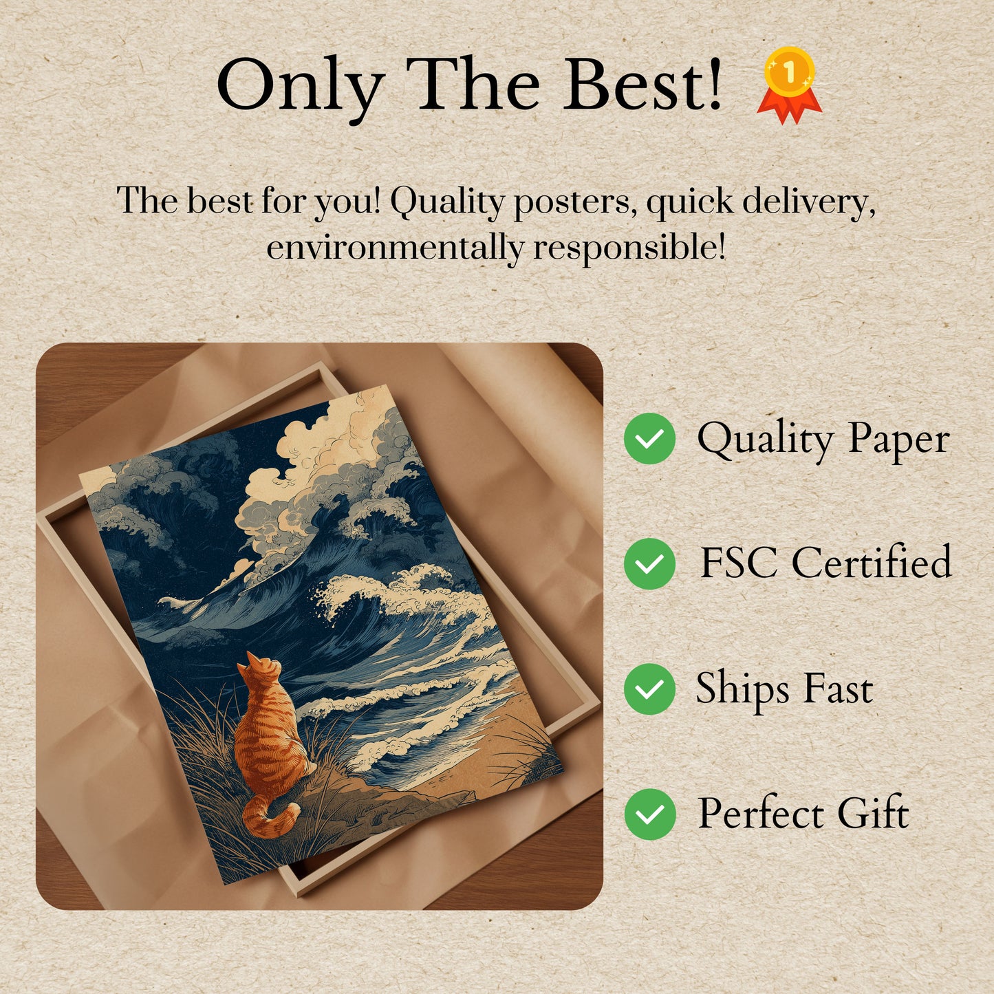 Orange Cat Watching Ocean Waves Poster

Affisch med Orange Katt som Tittar på Oceanvågor