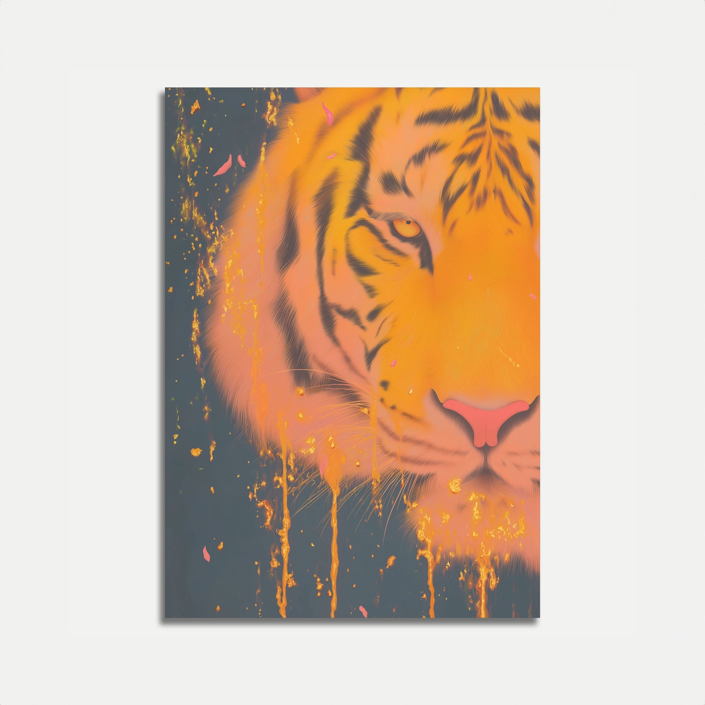 Molten Tiger Flame Art Poster