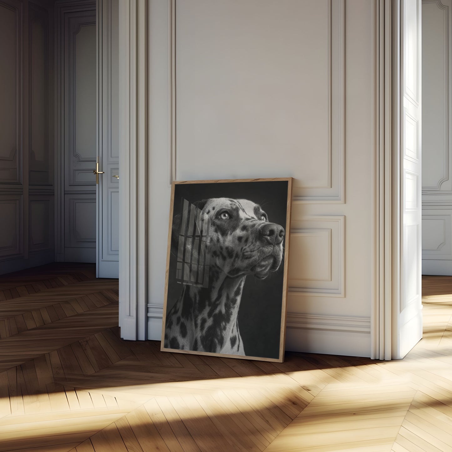 Póster de perfil de dálmata noble