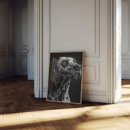 Póster de perfil de dálmata noble