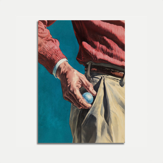 Affiche « Moment de poche de balle de golf »