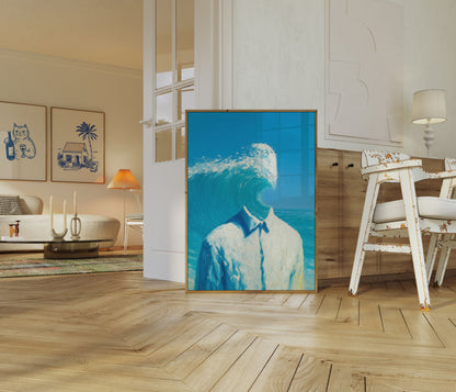 Ocean Mind Wave Surreal Poster