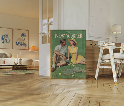 Vintage New Yorker Tennis Poster