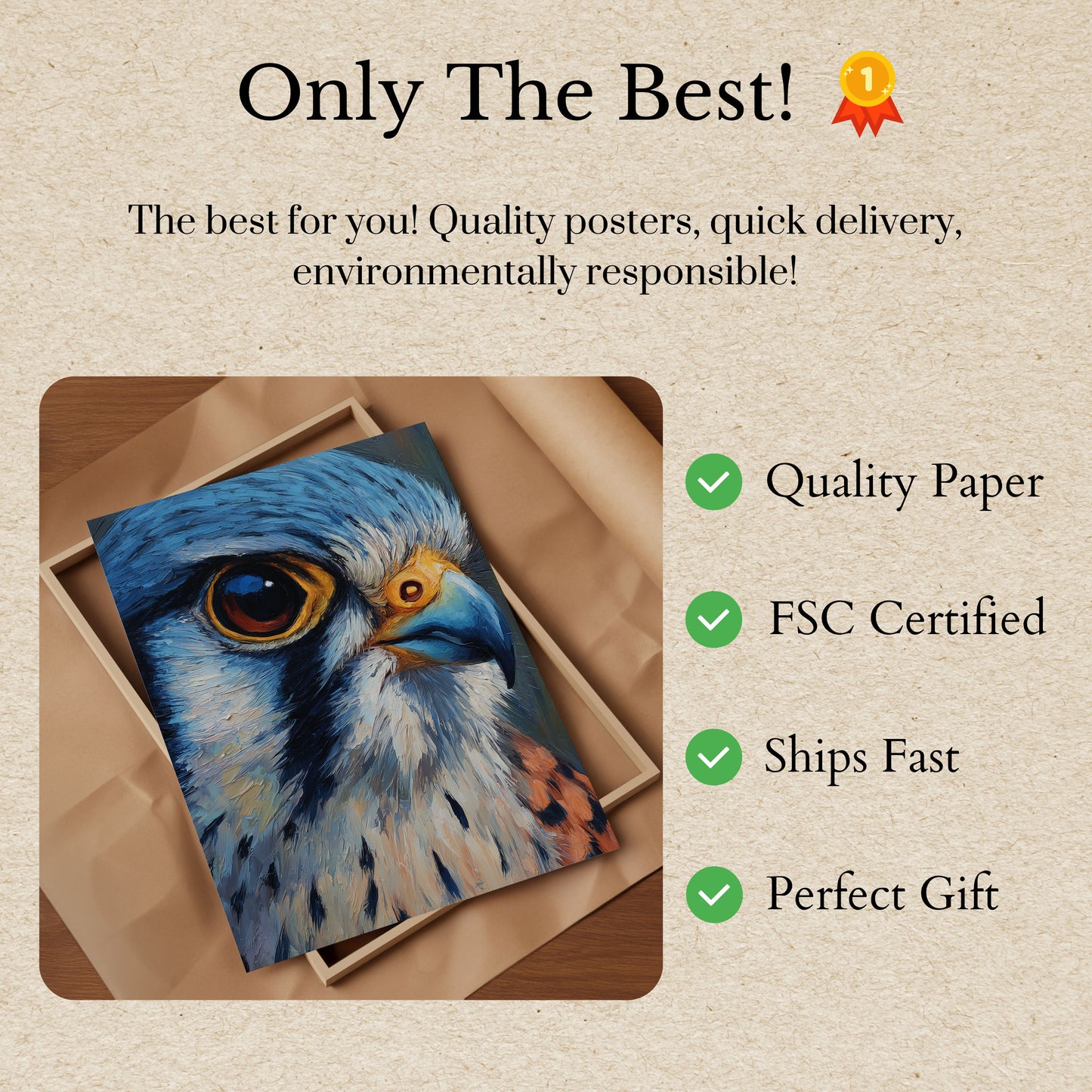 Piercing Blue Eagle Eye Poster