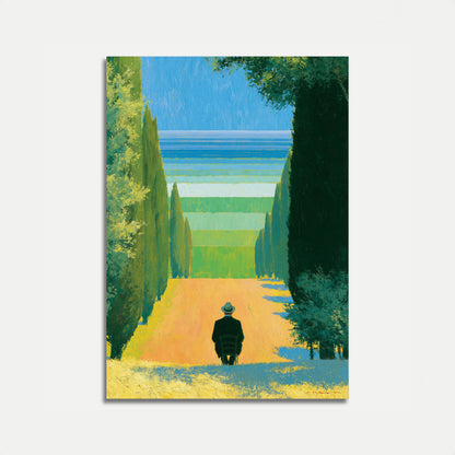 Poster de l'homme regardant l'horizon lointain
