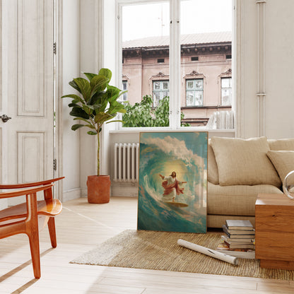 Holy Surfing Savior Epic Poster