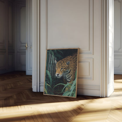 Jaguar i tropisk regnskog affisch
