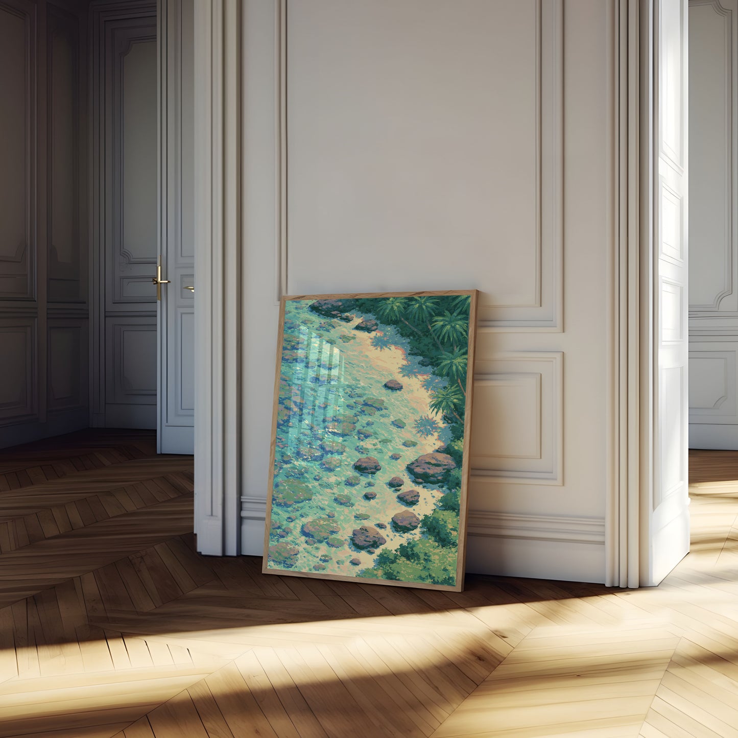 Tropical River Paradise Poster