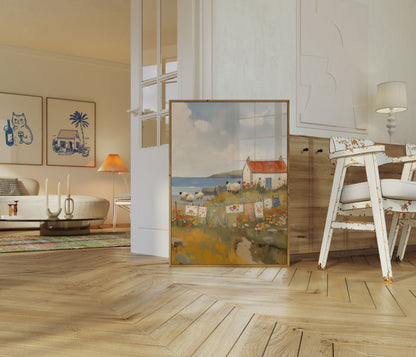 Coastal Sheep Farm Poster