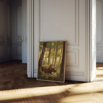 Ancient Forest Triceratops Poster