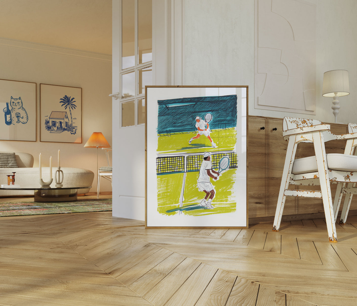 Dynamic Tennis Action Poster