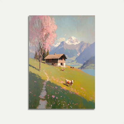 Alpine Spring Mountain Tranquility Poster