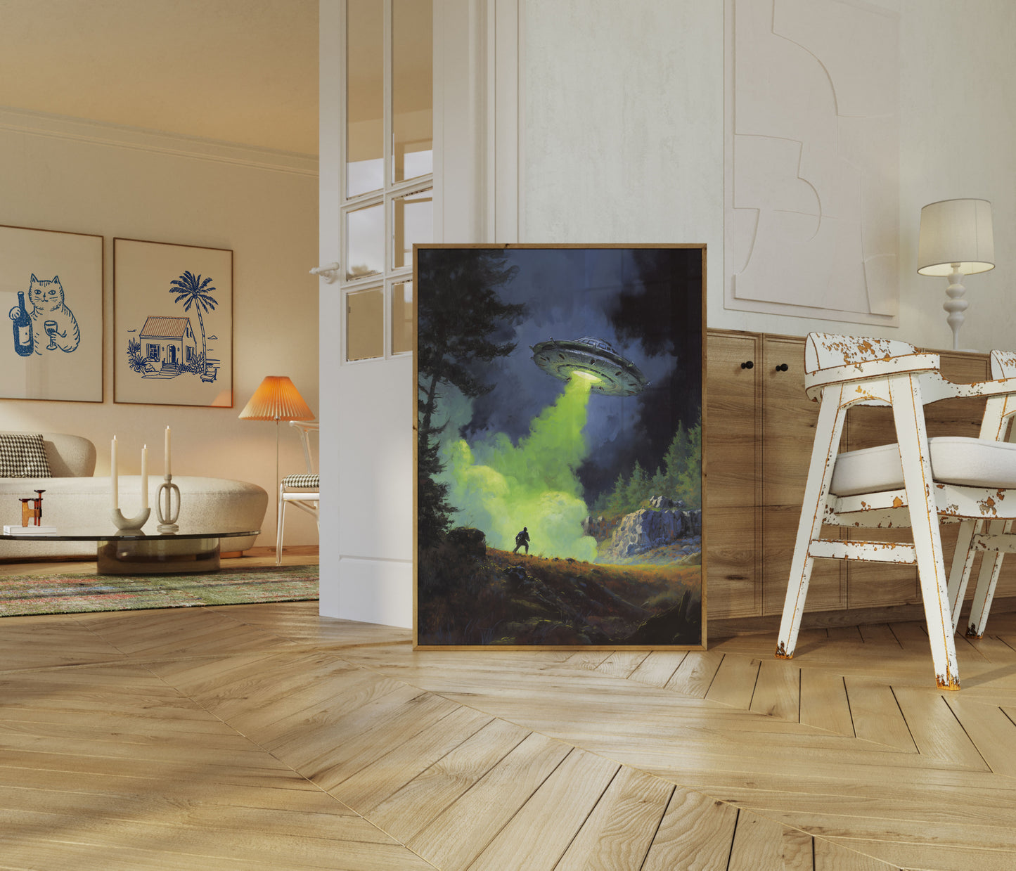 Alien Encounter Forest Poster