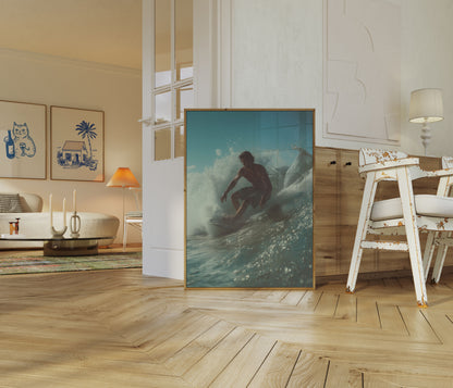 Wave Rider in Blue Surge Poster