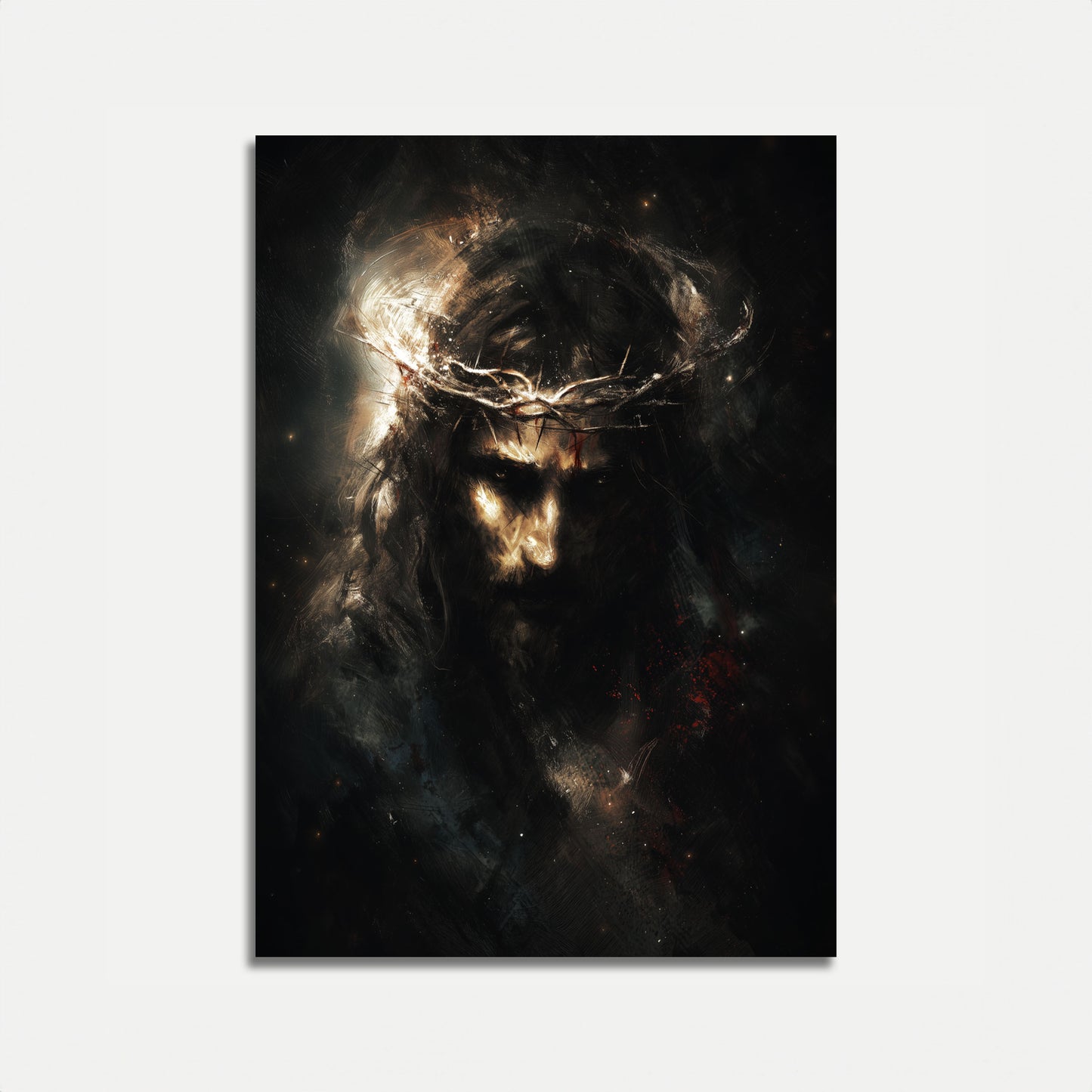 Crucified Savior Dark Art Poster