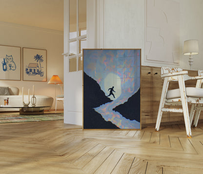 Sprong van Geloof Over Bergen Poster