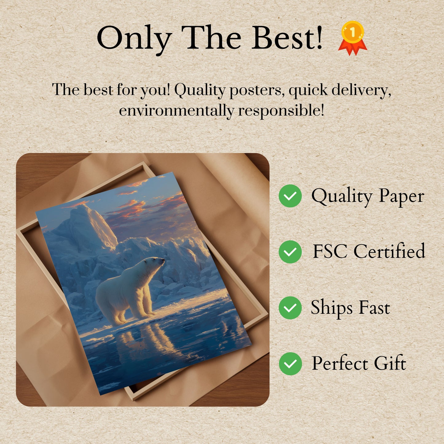 Póster del majestuoso desierto ártico