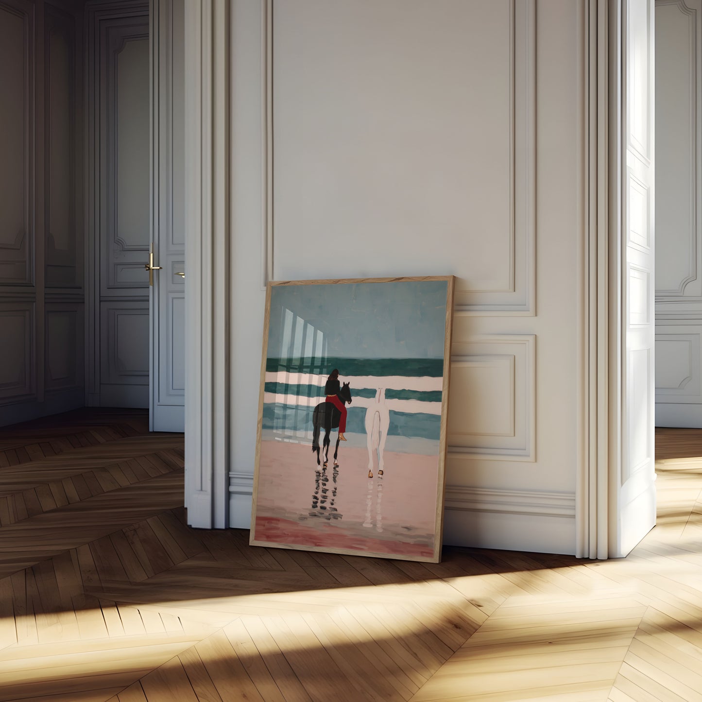 Seaside Horse Ride Poster