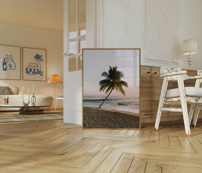 Tropical Palm Beach Sunset Poster