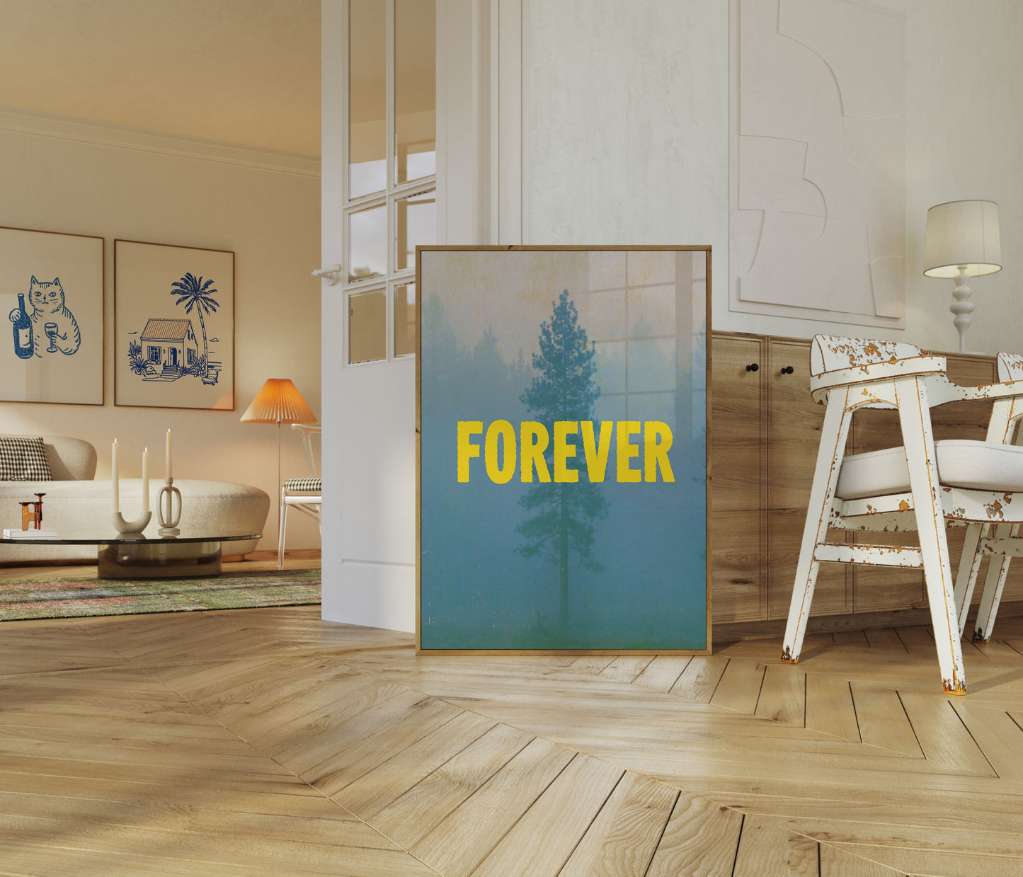 Plakat Sosna w Mglistym Lesie