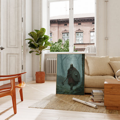 Viking Warrior Forest Poster